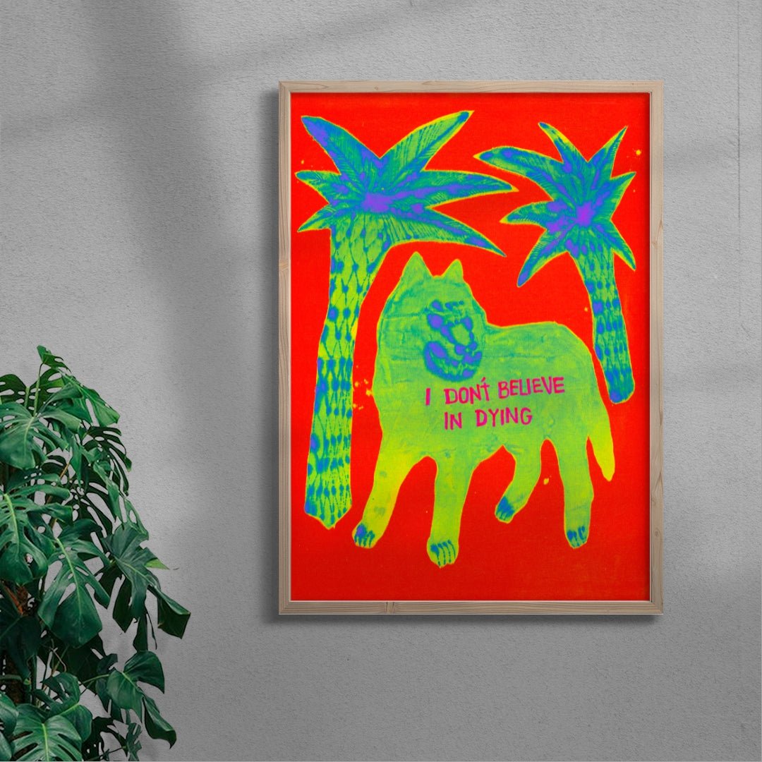 But I do believe in death contemporary wall art print by Kwonny - sold by DROOL