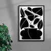 Potted plant contemporary wall art print by Konrad Grafik - sold by DROOL