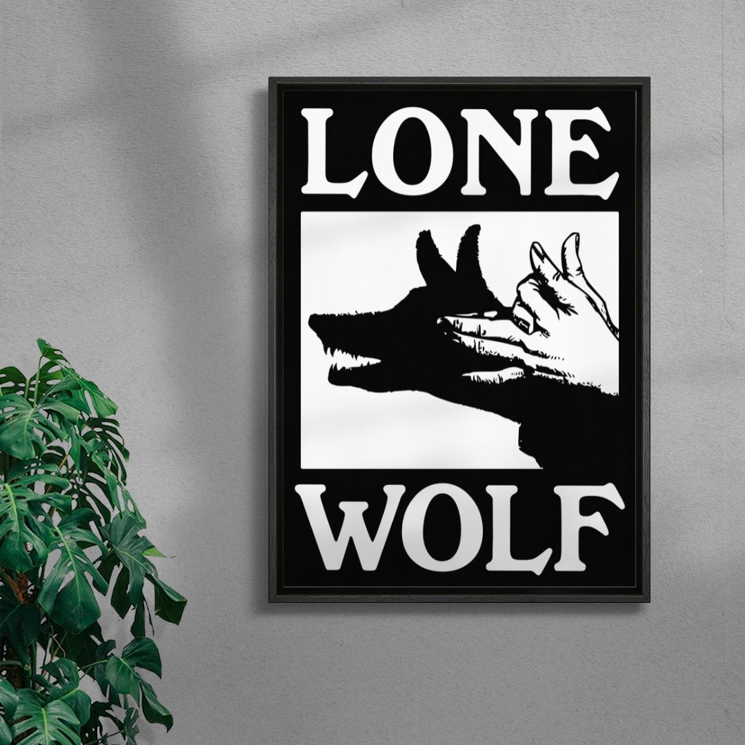 Lone Wolf contemporary wall art print by Utsav Verma - sold by DROOL