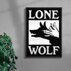 Lone Wolf contemporary wall art print by Utsav Verma - sold by DROOL