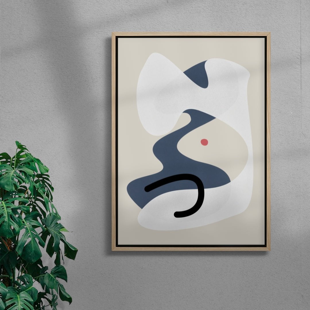 Floating Shapes #4 contemporary wall art print by frisk - sold by DROOL