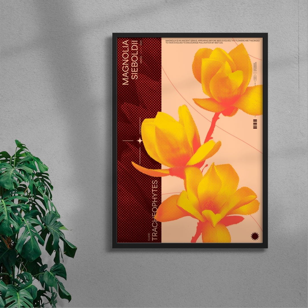 Magnolia contemporary wall art print by MEDG - sold by DROOL