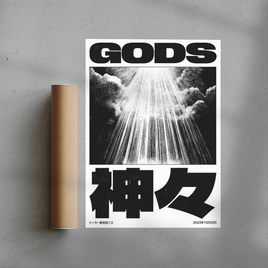 GODS contemporary wall art print by Todd Pham - sold by DROOL