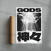 GODS contemporary wall art print by Todd Pham - sold by DROOL