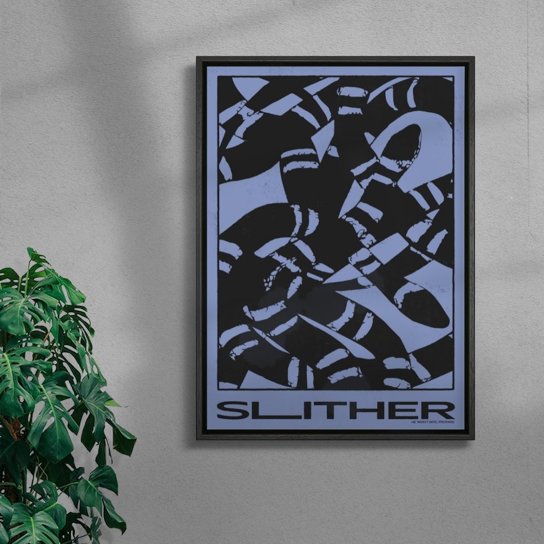 Slither contemporary wall art print by Adam Foster - sold by DROOL