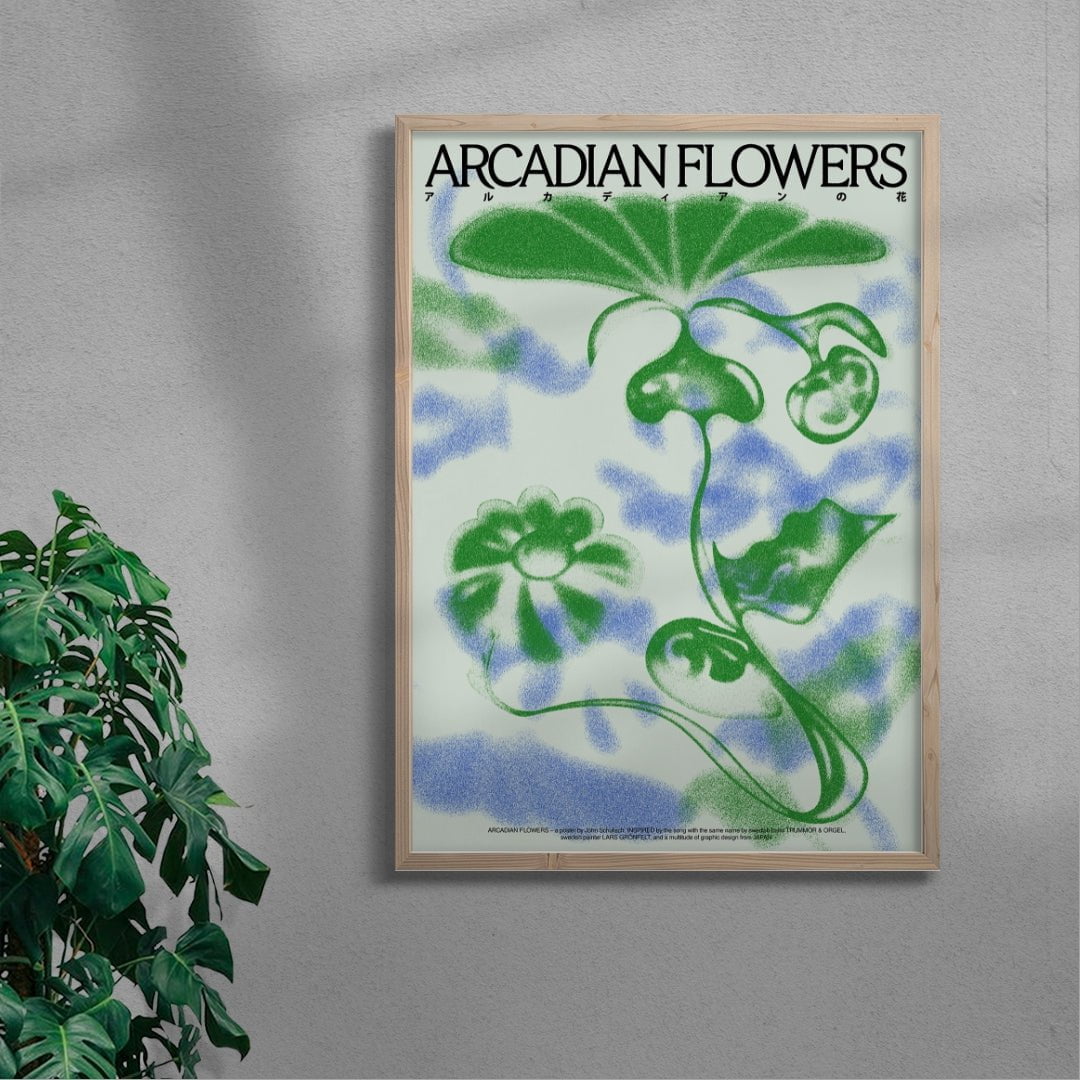 Arcadian Flowers contemporary wall art print by John Schulisch - sold by DROOL