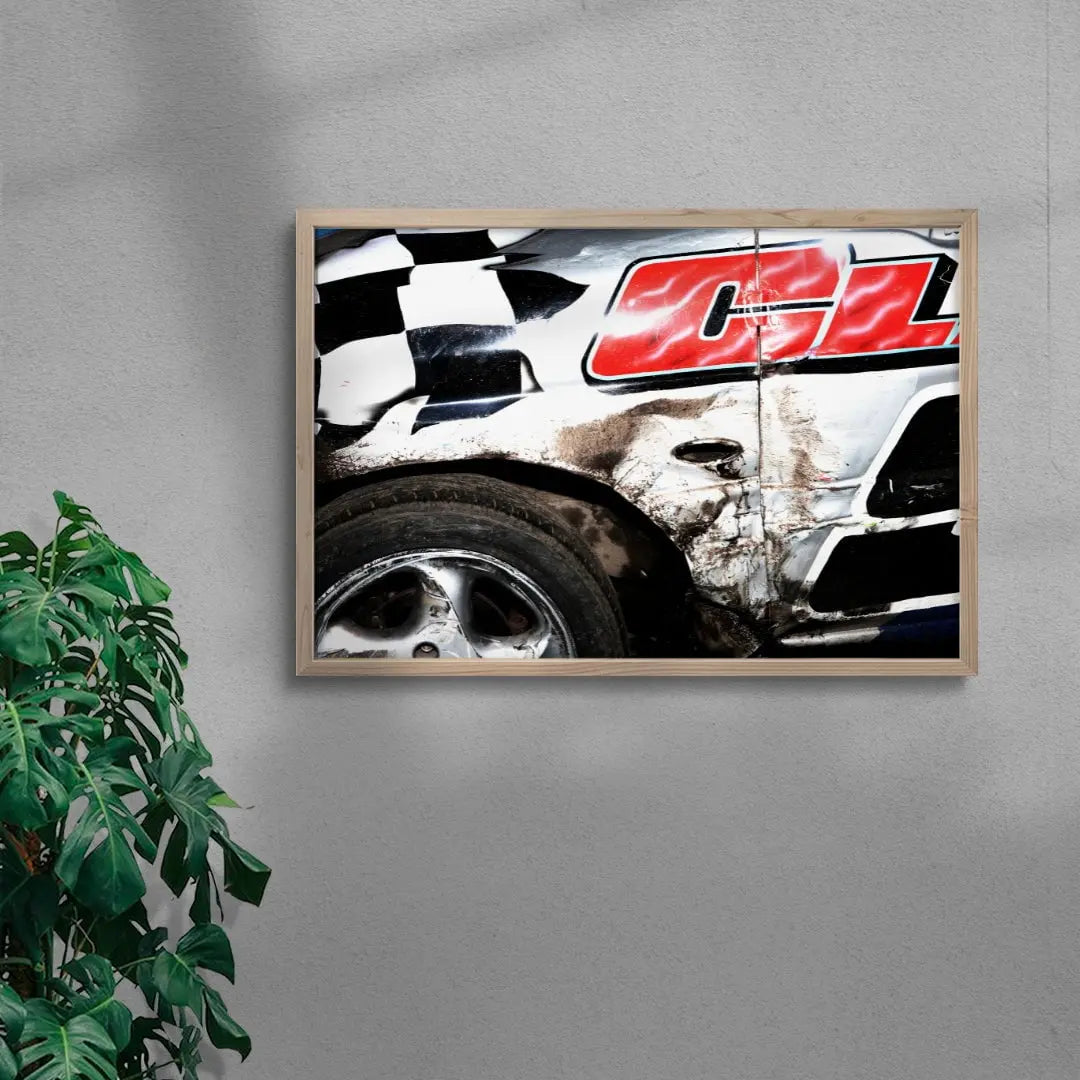 Battered contemporary wall art print by Armando Ferrari - sold by DROOL