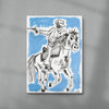 Cowboy Chase contemporary wall art print by Caitlin Flood-Molyneux - sold by DROOL