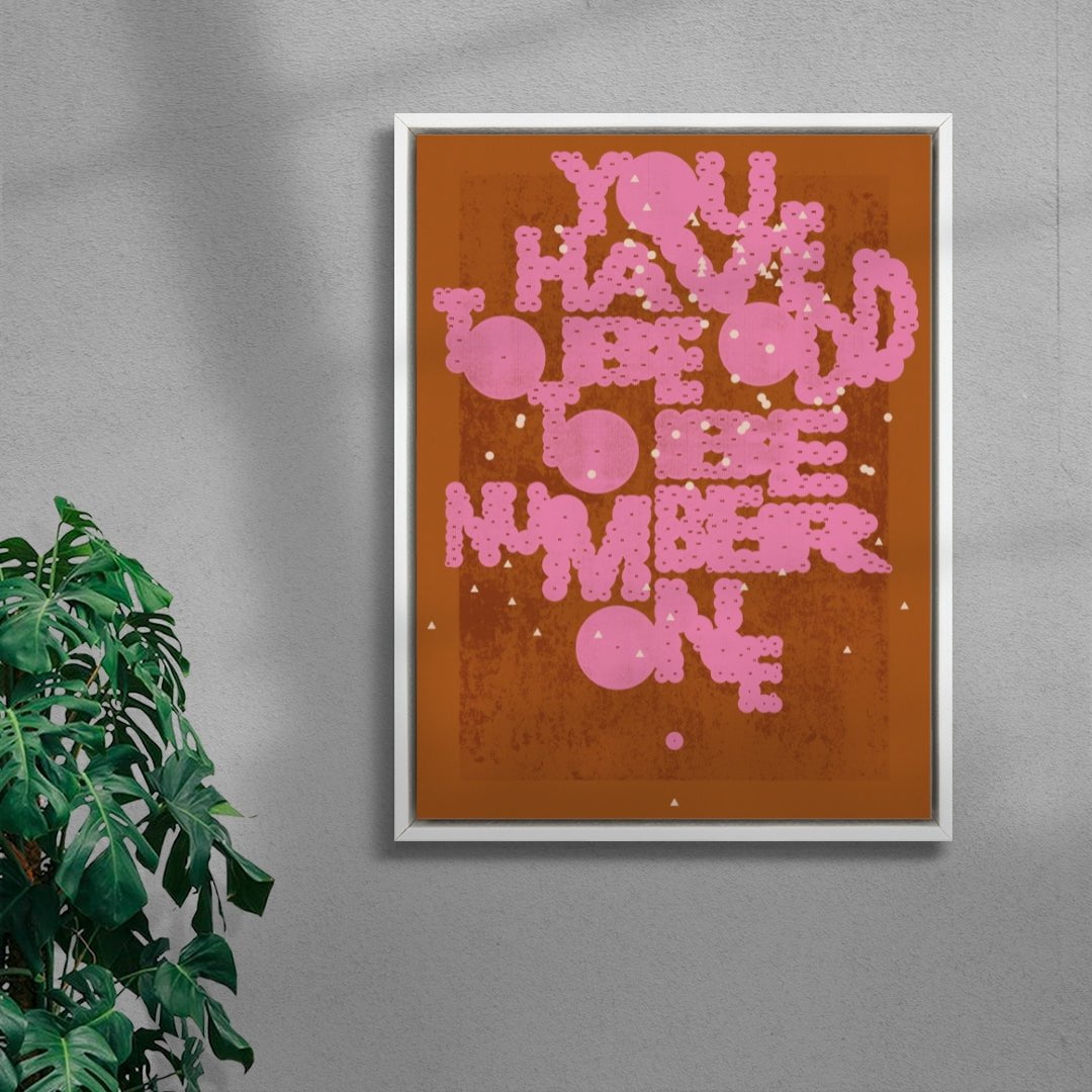 Number One contemporary wall art print by Pavel Ripley - sold by DROOL