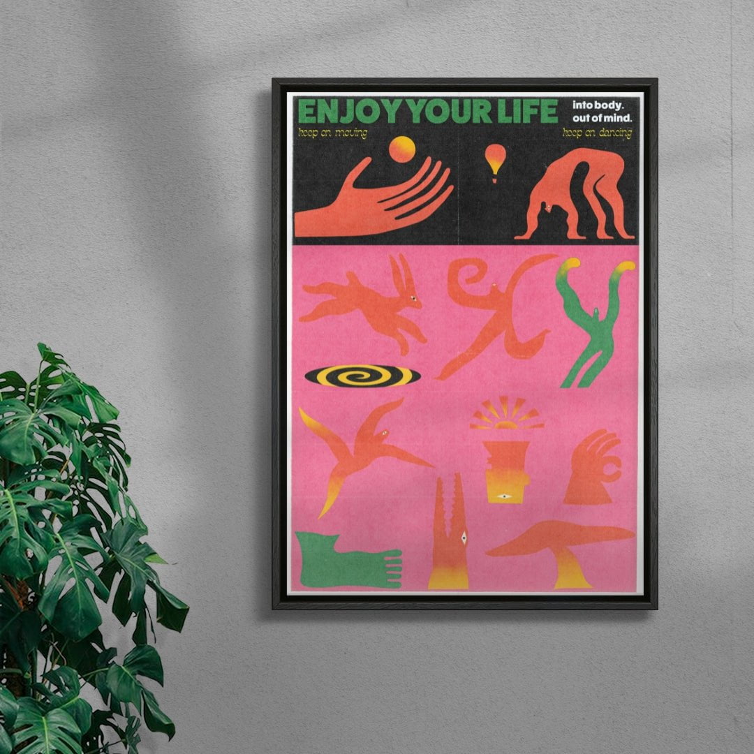ENJOY YOUR LIFE contemporary wall art print by Imo Sinclair - sold by DROOL