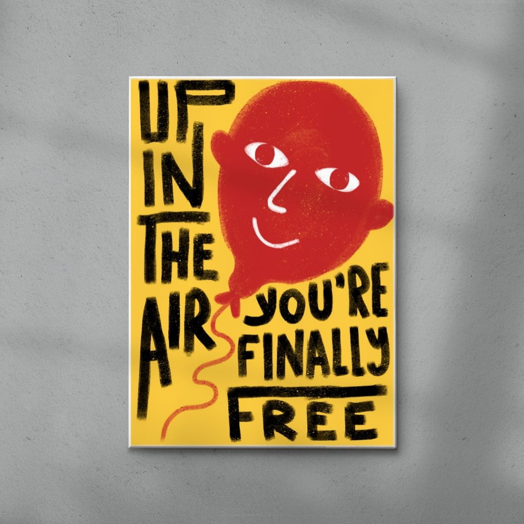 Up in the Air contemporary wall art print by Carilla Karahan - sold by DROOL