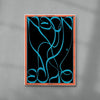Neon Echo contemporary wall art print by Ciara Wade - sold by DROOL
