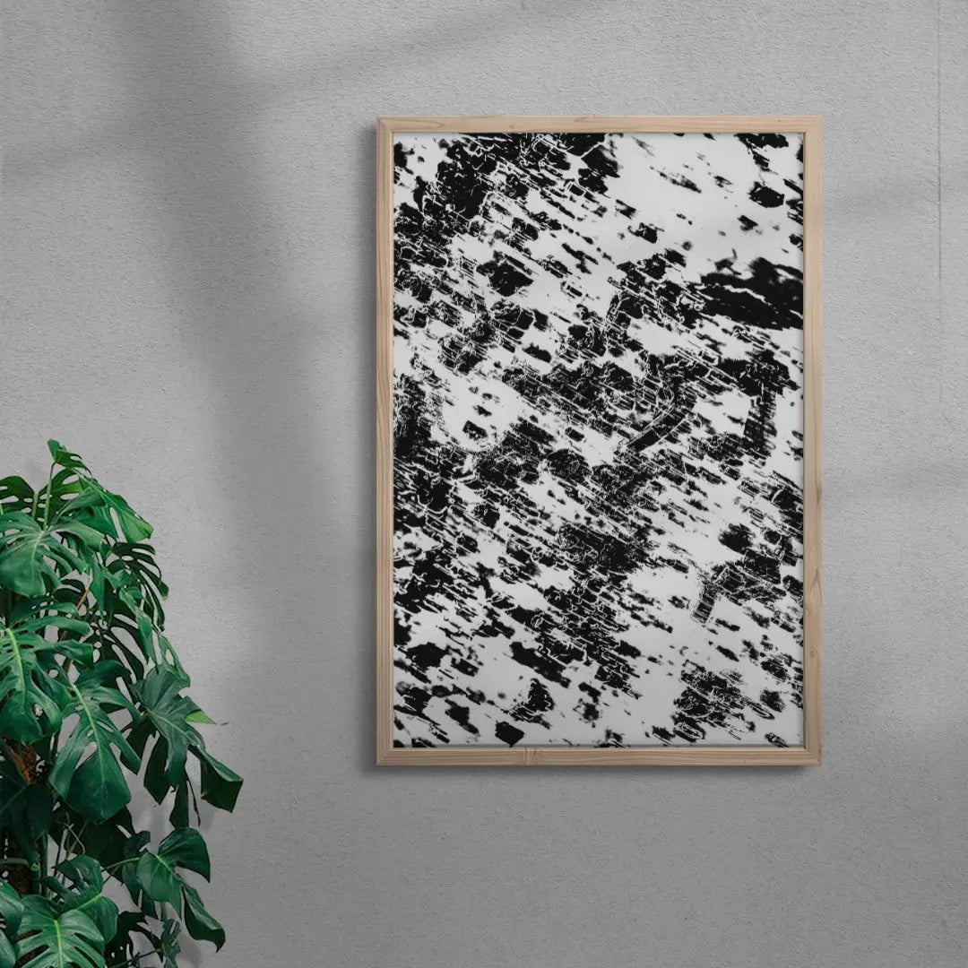 Glacial Ink contemporary wall art print by Omar Belattar - sold by DROOL
