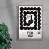 F U contemporary wall art print by Alexander Khabbazi - sold by DROOL