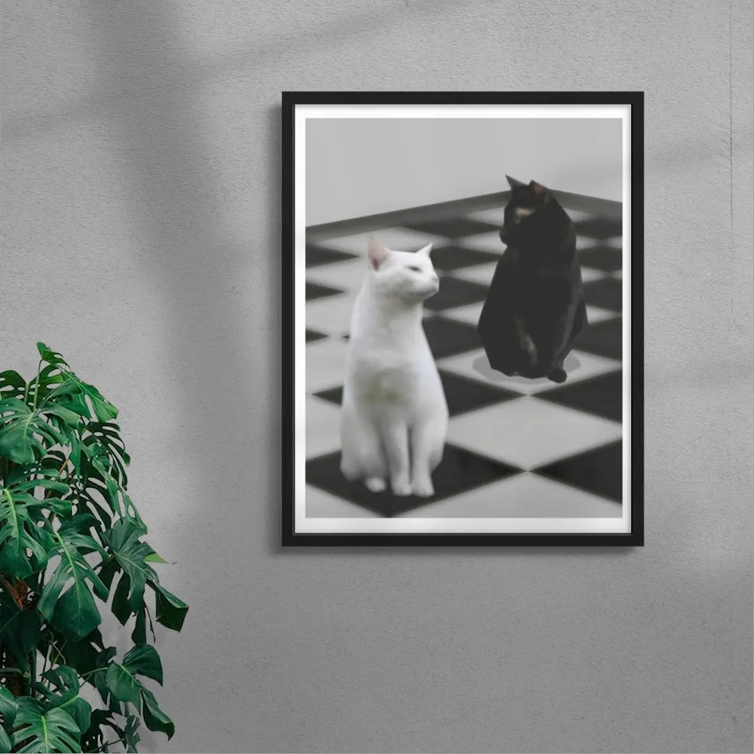 Chesshire contemporary wall art print by Jimmy Tran - sold by DROOL