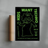 KIDS WANT TECHNO contemporary wall art print by Ignorance1 - sold by DROOL