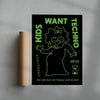 KIDS WANT TECHNO contemporary wall art print by Ignorance1 - sold by DROOL