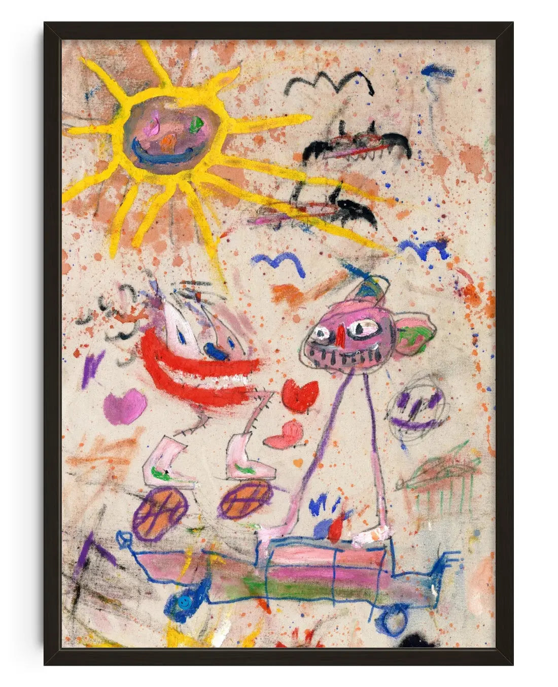 Sunshine Rides contemporary art print by Saxon JJ Quinn - sold by DROOL