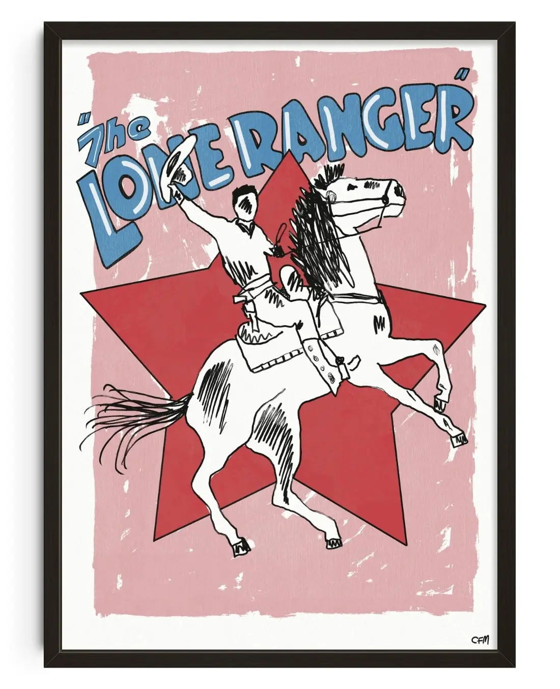 The Lone Ranger contemporary wall art print by Caitlin Flood-Molyneux - sold by DROOL