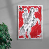 Halt contemporary wall art print by Caitlin Flood-Molyneux - sold by DROOL