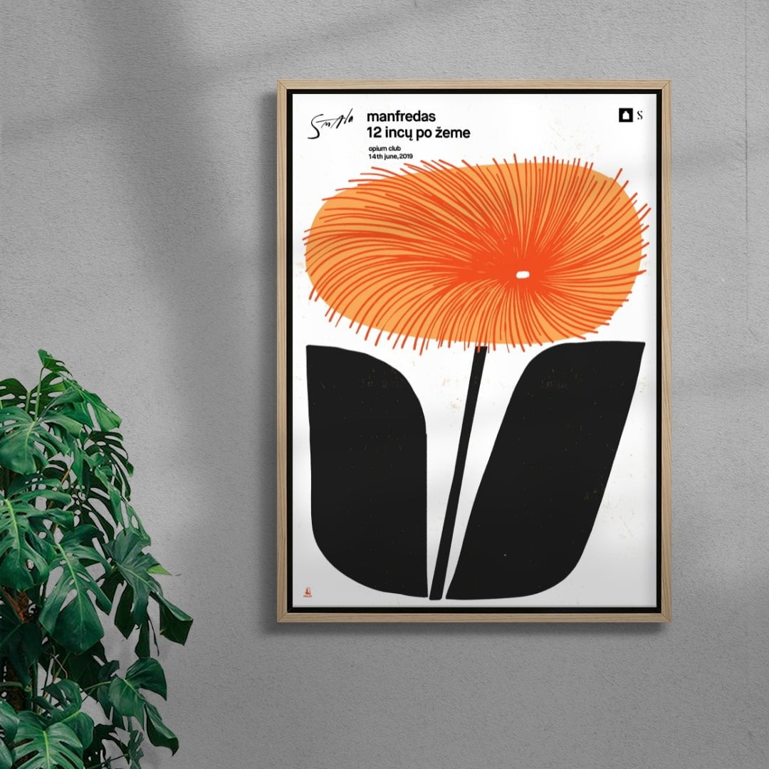 Smala Flower contemporary wall art print by Floating Bstrd - sold by DROOL
