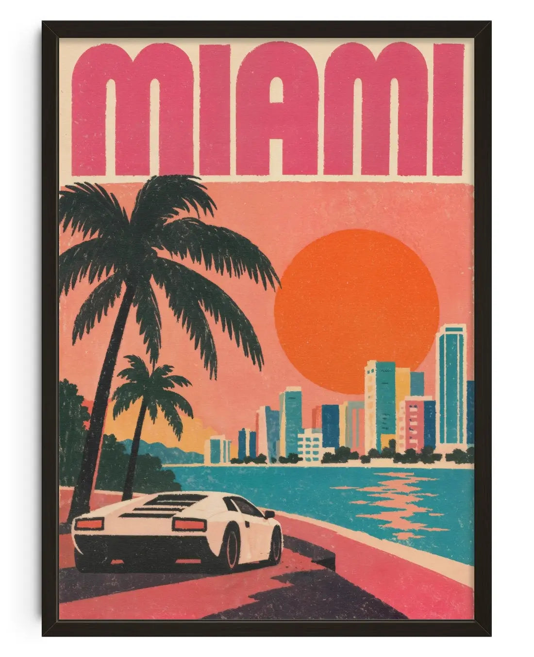 Welcome To Miami contemporary art print by Xela - sold by DROOL