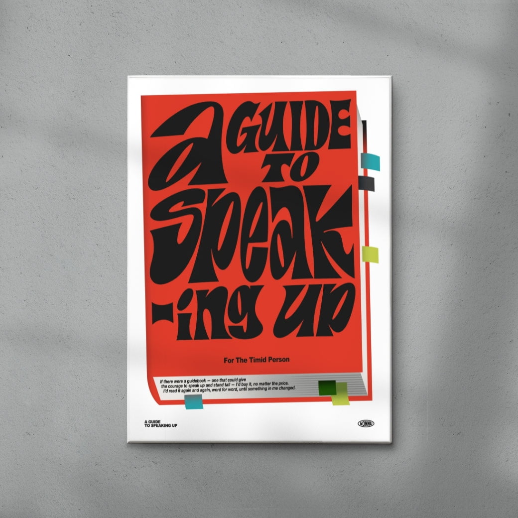 A Guide to speaking up contemporary wall art print by Wonnu - sold by DROOL