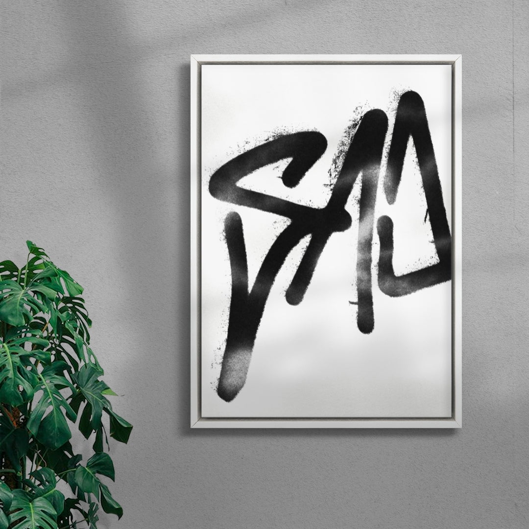 SAD contemporary wall art print by Sven Silk - sold by DROOL