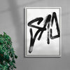 SAD contemporary wall art print by Sven Silk - sold by DROOL