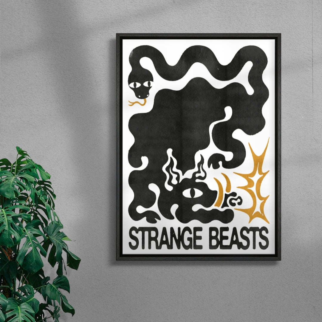 Strange Beasts contemporary wall art print by Alexander Khabbazi - sold by DROOL