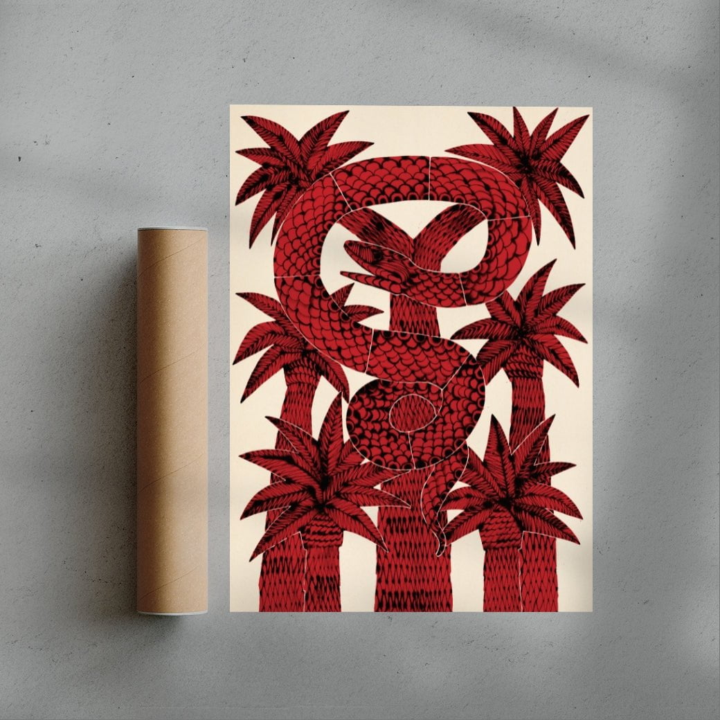 Snake In Trees contemporary wall art print by Kwonny - sold by DROOL