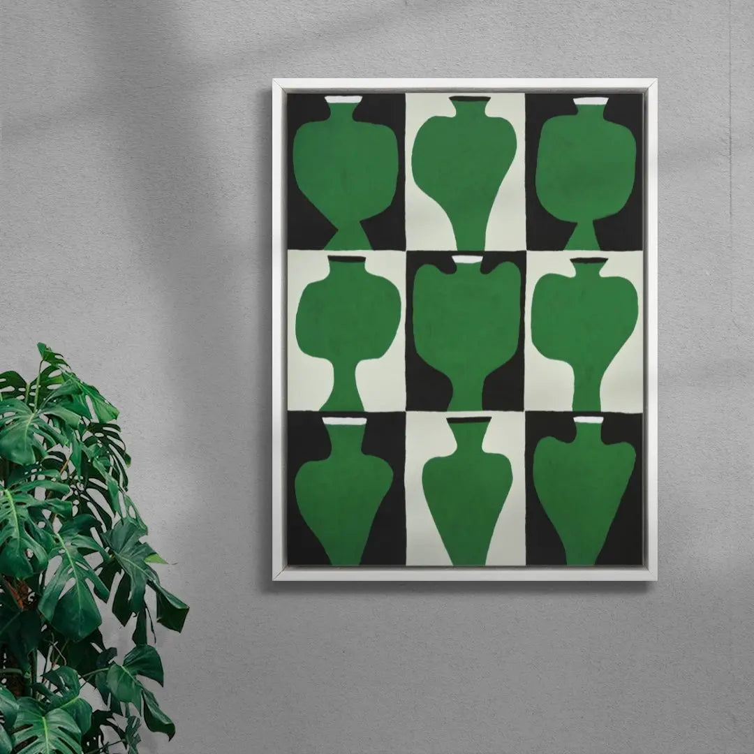 Vases x9 contemporary wall art print by Colby Edwards - sold by DROOL