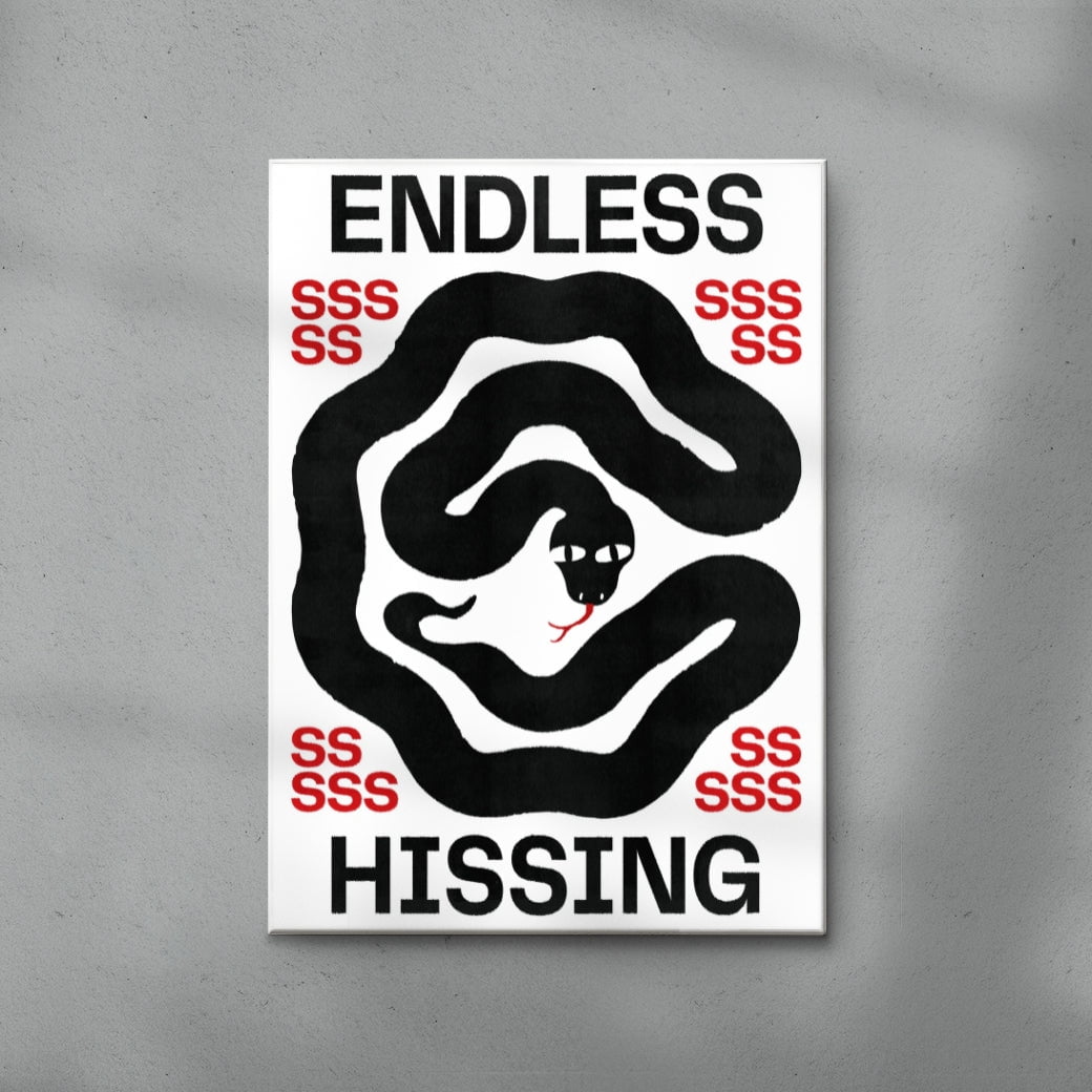 Endless Hissing contemporary wall art print by Alexander Khabbazi - sold by DROOL