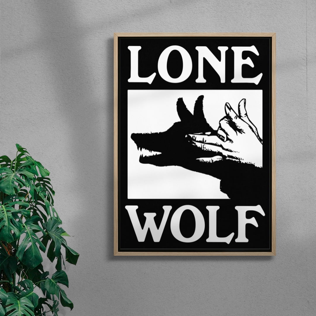 Lone Wolf contemporary wall art print by Utsav Verma - sold by DROOL