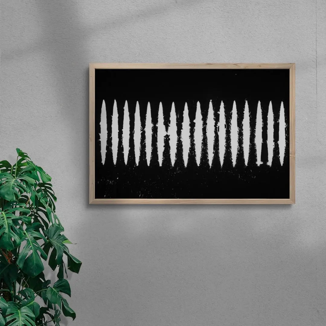 White On Black contemporary wall art print by Omar Belattar - sold by DROOL