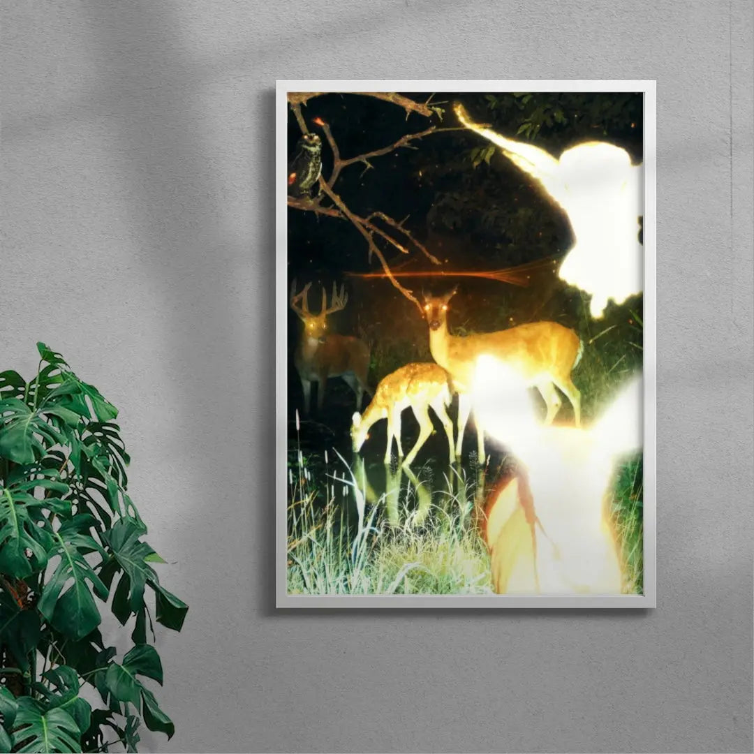 Trail Cam contemporary wall art print by Jean Pierre Consuegra - sold by DROOL