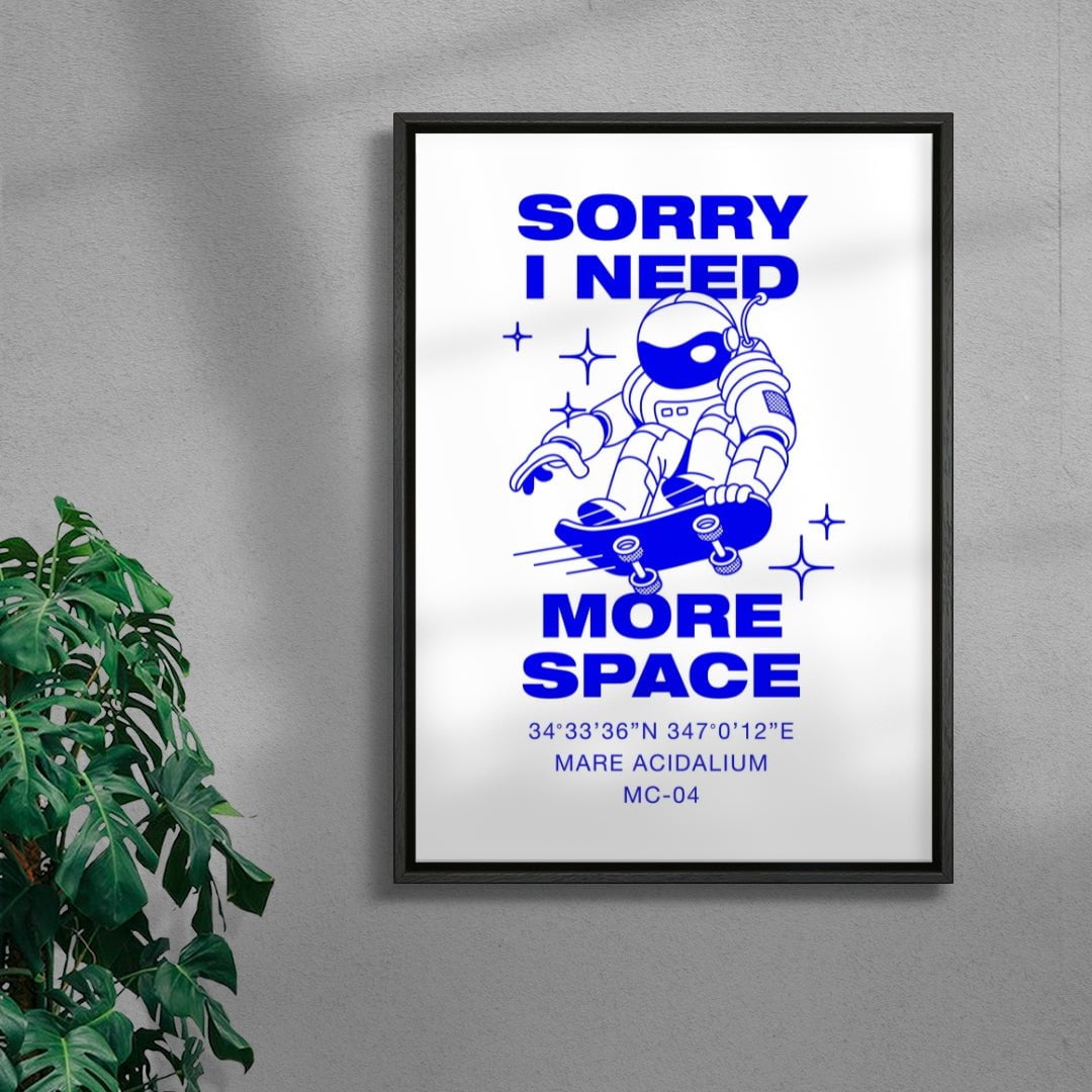 Sorry I Need More Space contemporary wall art print by Marcello Pisano - sold by DROOL