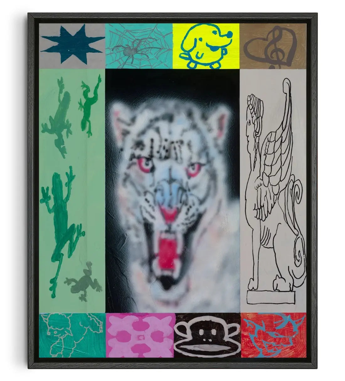 Bengal buddies contemporary canvas print by Jack Boucher - sold by DROOL
