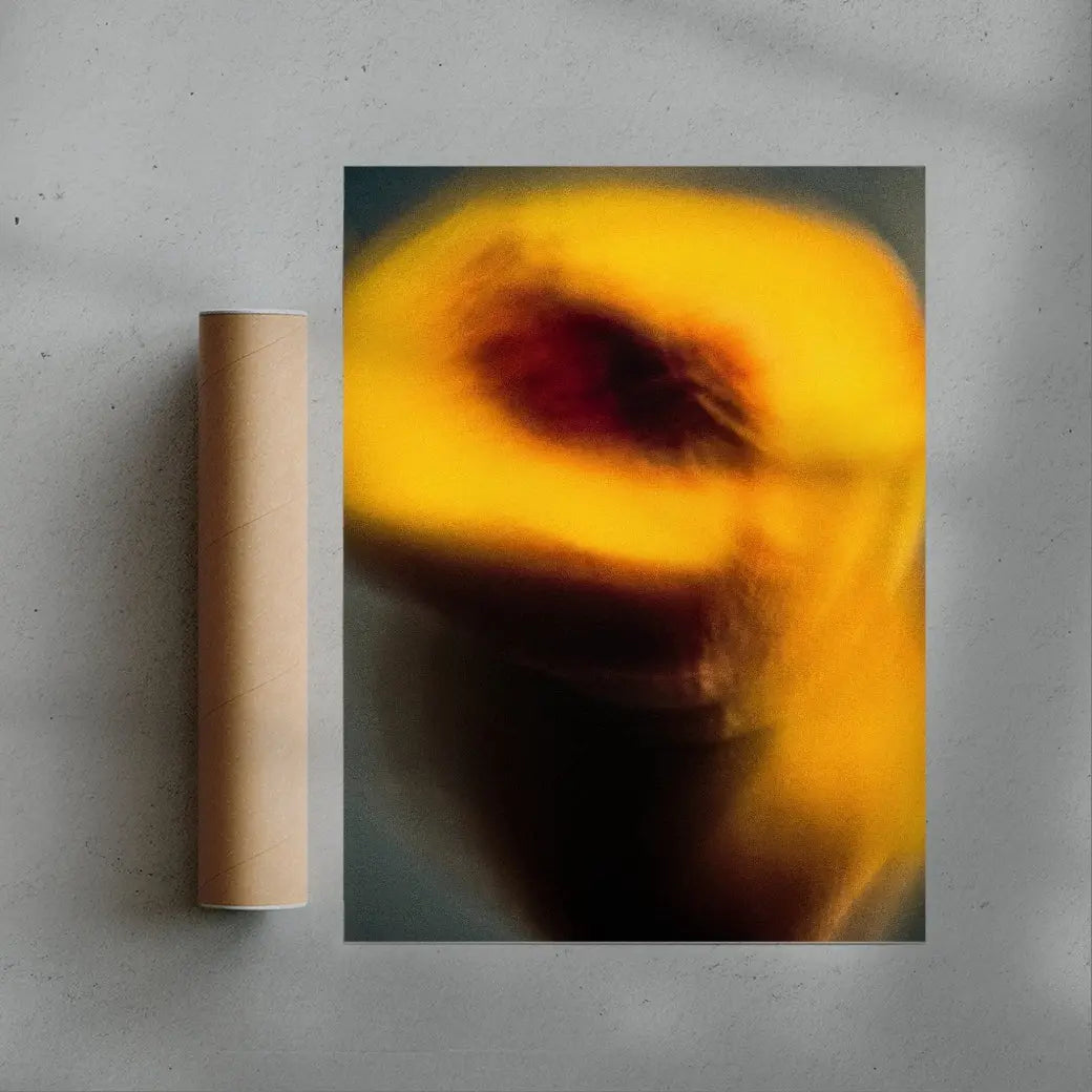 Golden Peach contemporary wall art print by Omar Belattar - sold by DROOL