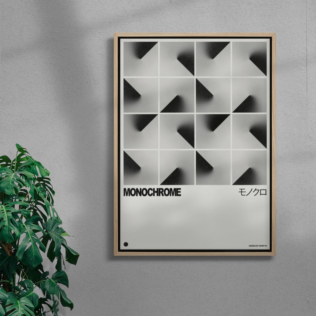 Monochrome contemporary wall art print by Henry M. - sold by DROOL