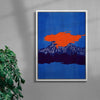Volcano contemporary wall art print by Lily Kong - sold by DROOL