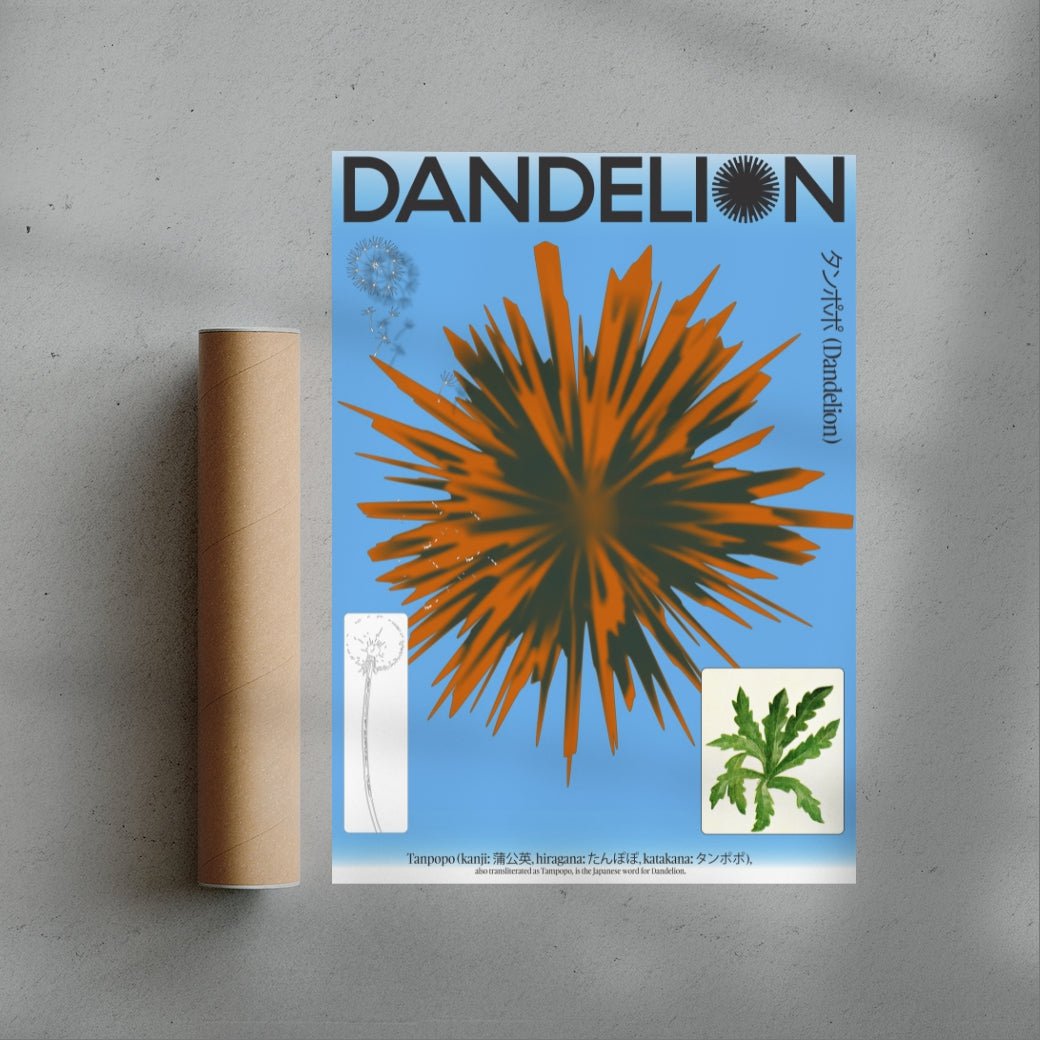 Dandelion contemporary wall art print by Studio Trikken - sold by DROOL