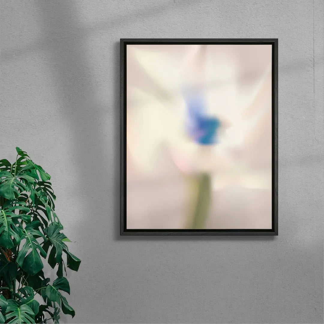 REV_WHITE FLOWER contemporary wall art print by Federico Sánchez - sold by DROOL