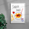 Sunday Sauce contemporary wall art print by DROOL Collective - sold by DROOL