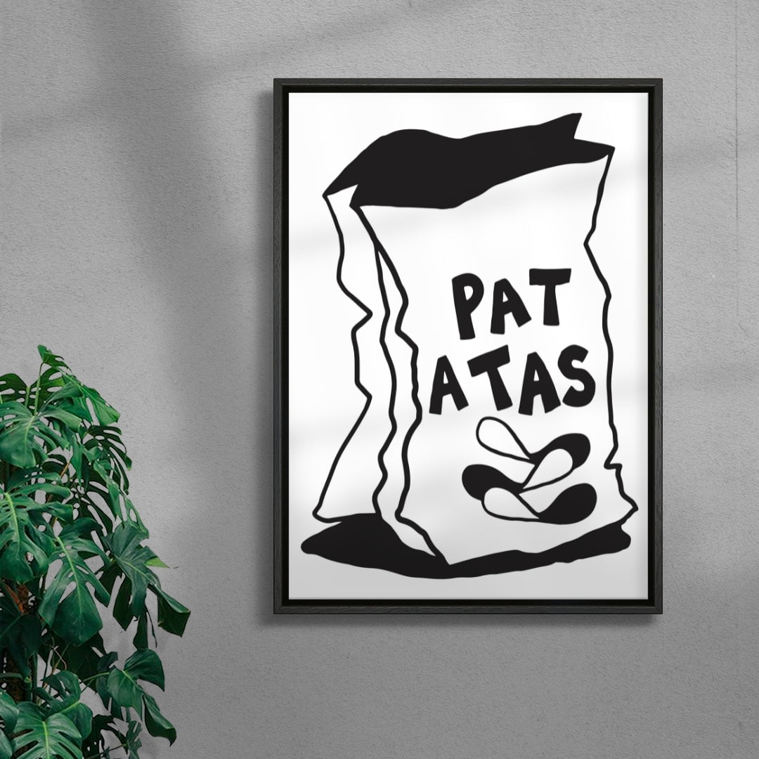 PATATAS contemporary wall art print by Max Blackmore - sold by DROOL