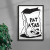 PATATAS contemporary wall art print by Max Blackmore - sold by DROOL
