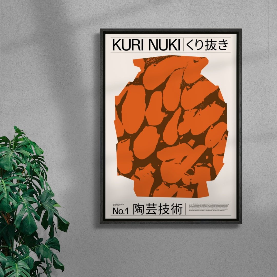 Kurinuki contemporary wall art print by John Schulisch - sold by DROOL