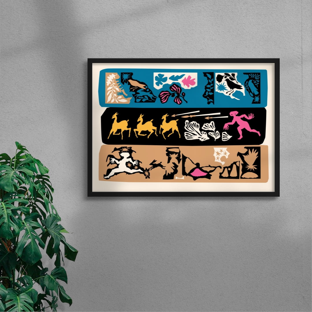 Hunting Gods contemporary wall art print by Nick Liefhebber - sold by DROOL