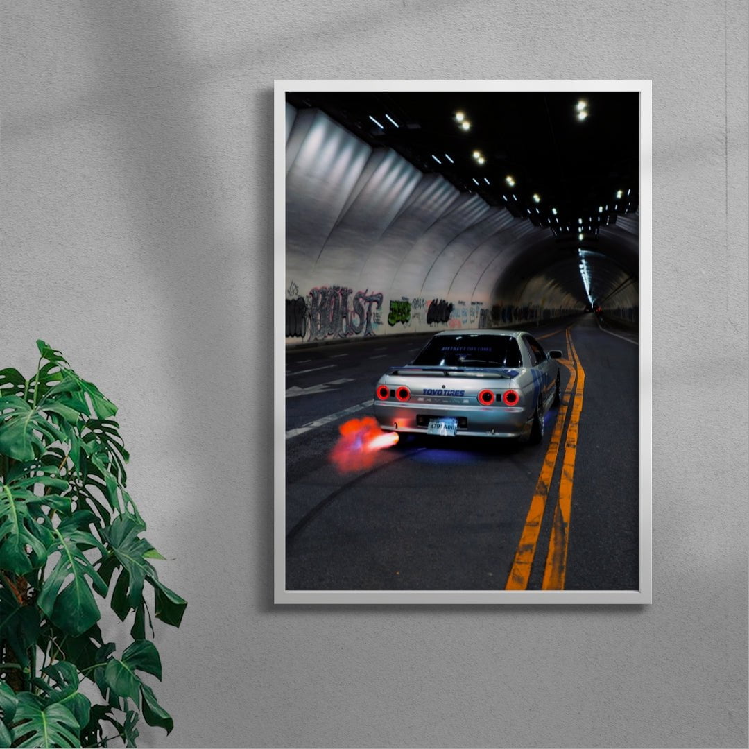 Skyline Flame Thrower contemporary wall art print by Deston Isas - sold by DROOL