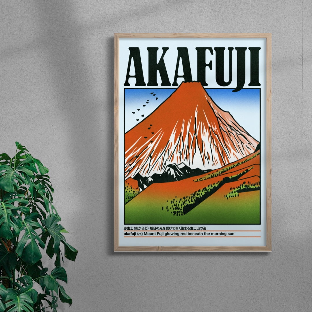 Akafuji contemporary wall art print by Othman Zougam - sold by DROOL